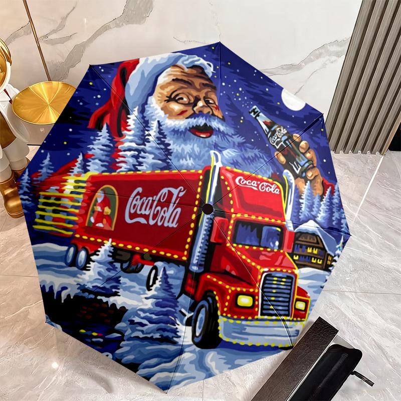 Christmas Gift Halloween Theme Bear Truck Coca Cola umbrella is suitable for all seasons, including home travel and outdoor activities Y15