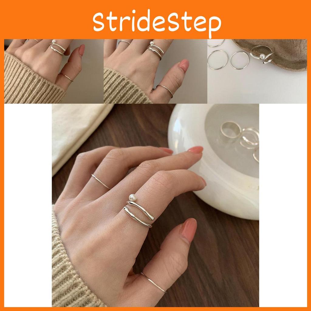 Stylish Minimalist Open Ring With Unique Dual Pearl Design For Fashionable Ladies