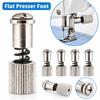 Silver Presser Foot Fastener Universal Fit Quick Auxiliary Holder Spring Clamp  For Domestic Sewing