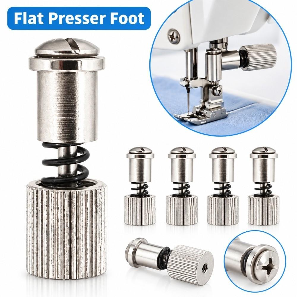 Silver Flat Presser Foot Universal Fit Sewing Machine Feet For Domestic Sewing