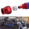 AN4/6/8/10/12 Straight 0°/45°/90°/120°/180° Degree PTFE Oil Fuel Swivel Hose End Fitting Oil Hose End Adaptor Kit Red Blue