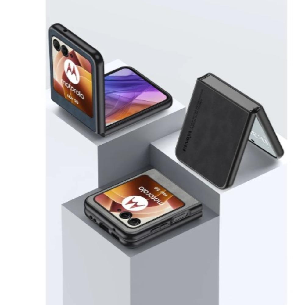 ძვირადღირებული Lambskin PU ტყავის ყდა Motorola Razr 50 Ultra Moto Razr50 50 Ultra Razr 40 2023 დარტყმაგამძლე მყარი პლასტიკური ტელეფონის ქეისი