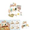 Wooden Simulation Ice Cream Shelf Children Puzzle Interactive Toy For Imaginative Role Play
