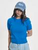 CLEVER FIELD Cable Cotton Crop Knit_Blue