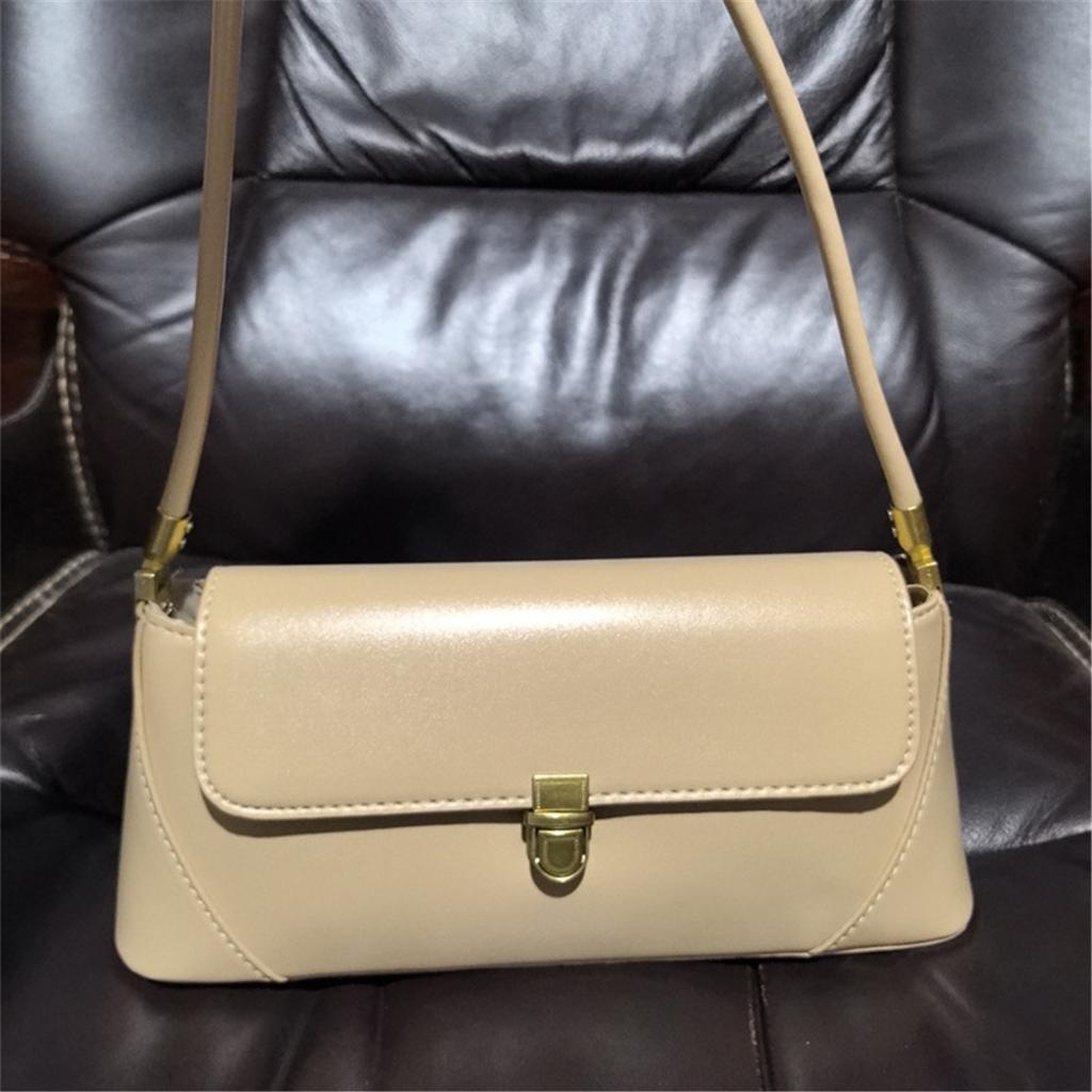 Textured Fashion Retro Baguette Underarm Bag Versatile Shoulder Messenger Bag Trendy