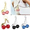 Fashionable Cherry Key Rings Stylish Cherry Bag Ornament Keychain Crystal Alloy Versatile Key Rings Accessory