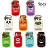 9PCS Halloween Props Gifts Bags Bottle Festival Children's Candy Jar Gifts Candy Packaging