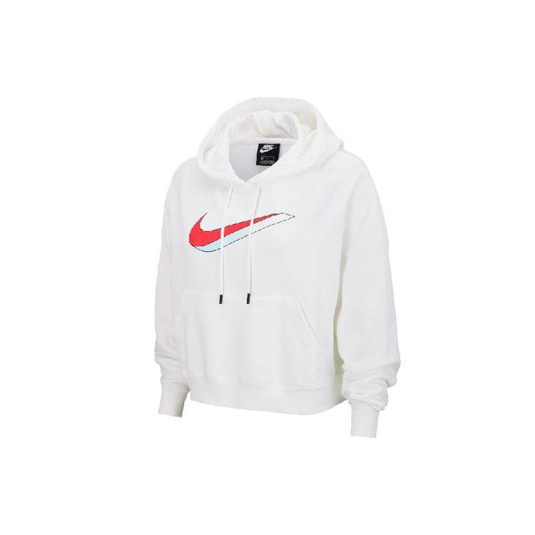 Nike Sweatshirts Women's White Hooded Moderate Regular DJ1075-100