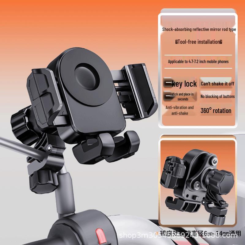 Shock-Absorbing Motorcycle Windshield Bracket for DJI 360 Camera Mount