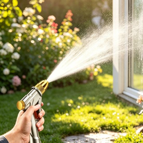 High Pressure Hose Nozzle Adjustable Car Wash Hose Nozzle Garden Hose Nozzle for Car Washing Yard Cleaning Garden Watering