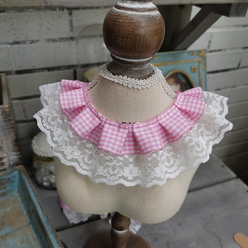 Lolita Style Double-layer Lattice Webbing Pleated Lace DIY Children's Clothing Doll Hat Dress Collar Skirt Hem Sewing Decoration