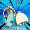 Swimmer Keychain Delicate Swim Goggles Cap Charm Metal Pendant Sports Keyring Decor Swimming Accessories For Men Women