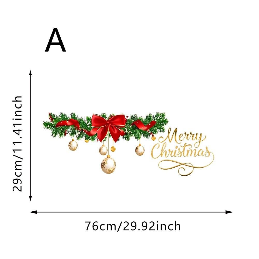 Frohes Weihnachtsthema Weihnachtsfensteraufkleber Elektrostatischer Glasaufkleber Glasdekoration