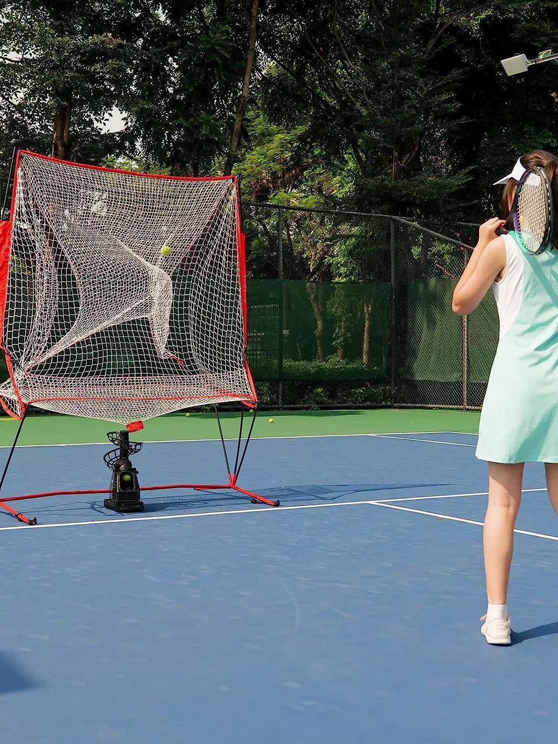 Portable Tennis Training Net and Ball Collection Machine