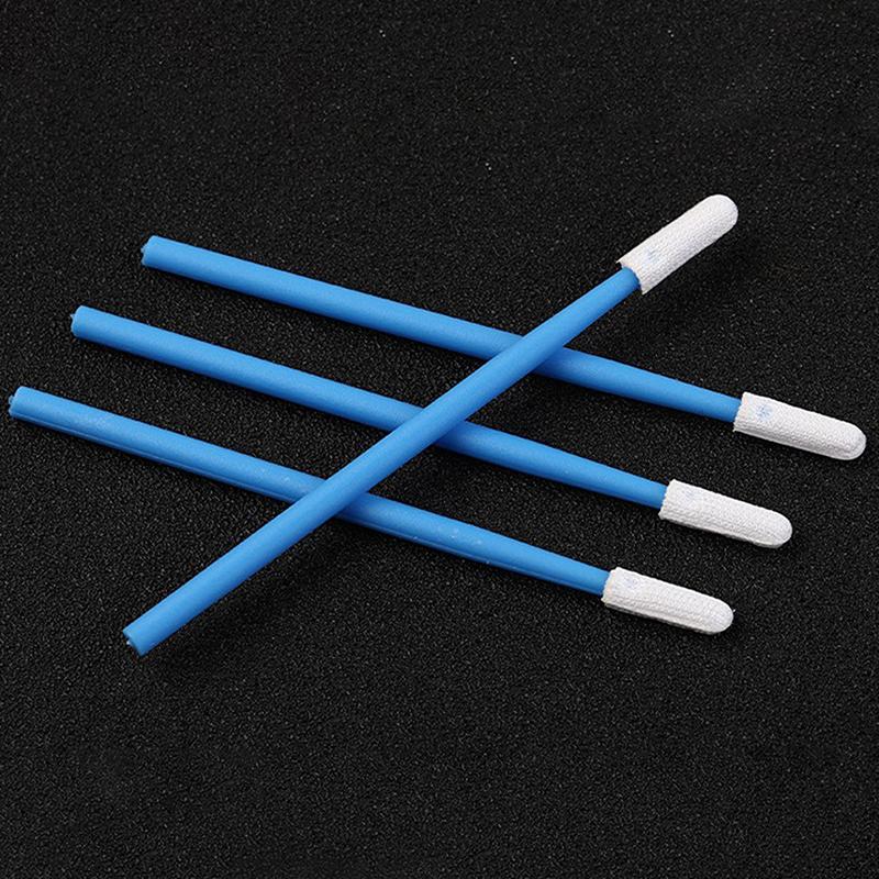 100Pcs Industry Cotton Swab Nonwoven Anti-Static Dust Off For Fiber Laser Focus Lens And Protective Windows Cleaning Tools