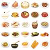 50 Hand-Drawn Chinese Food Sticker Set: Creative Cartoon Decals for Water Bottles, Phones, and Computers