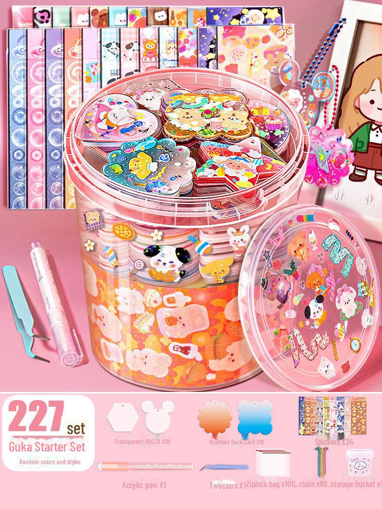 

Набор наклеек Guka из 3 слоев: Детская игрушка с подносом и местом для хранения крем-клея