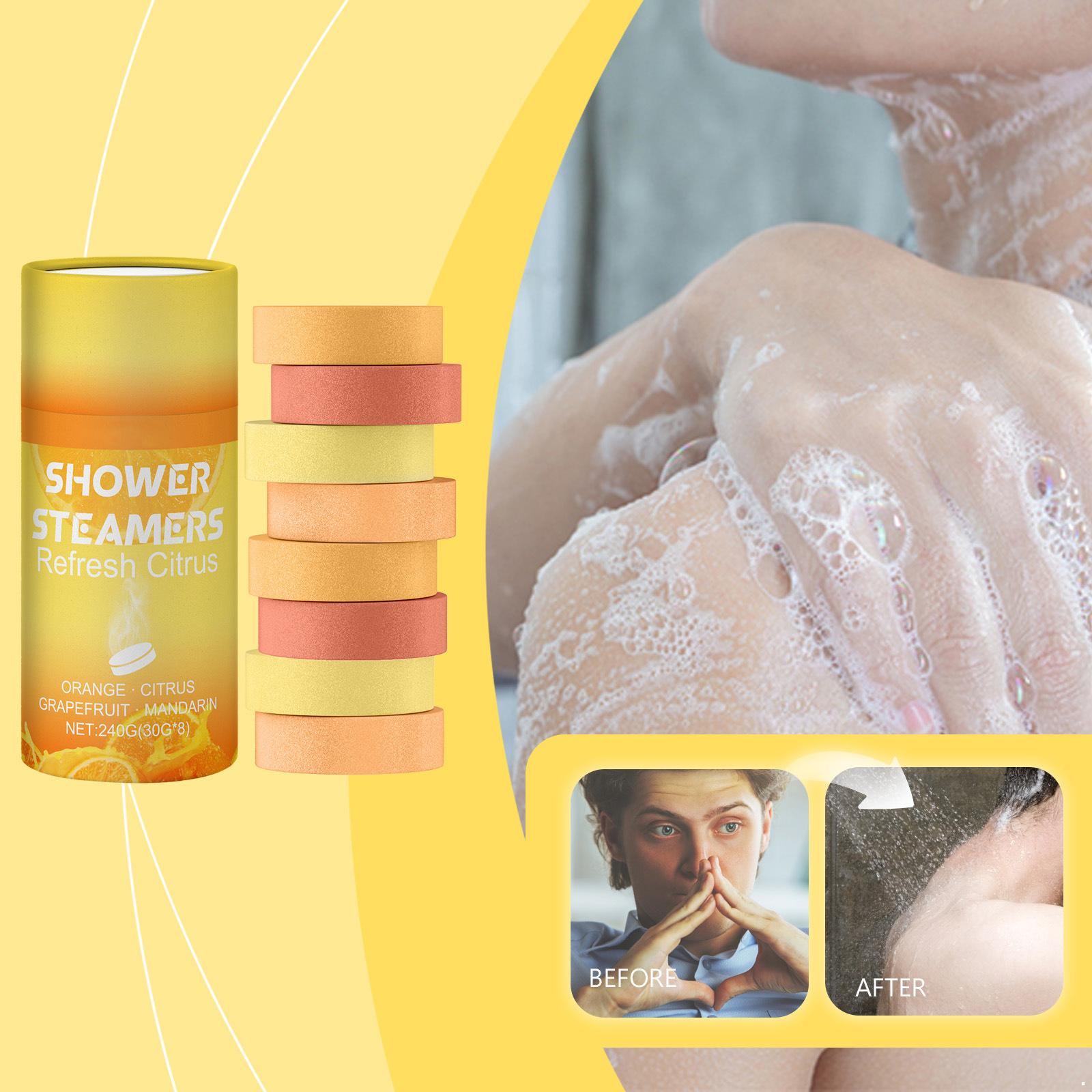 

Цитрусовые арома-таблетки для душа, 8 шт. в упаковке, ароматерапевтические таблетки для душа для релаксации, спа--подарочный набор, освежающее и нежное очищение для женщин, мужчин, для дома, для ванны One Size жёлтый