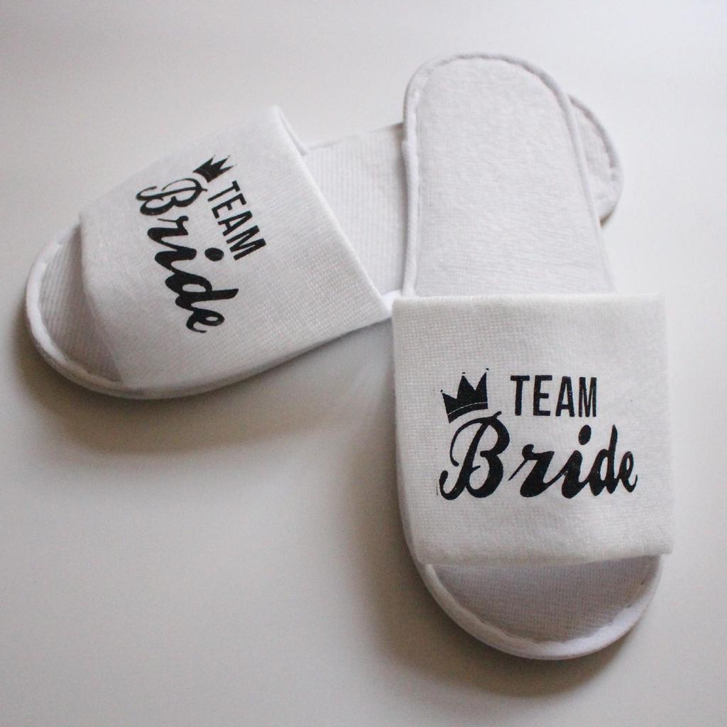 Bridesmaid Wedding Pajama Party Slippers - Colorful Letter Design