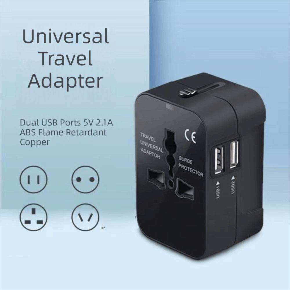 Locking Design Universal Travel Adapter Safety Shutter Travel Charger International Travel