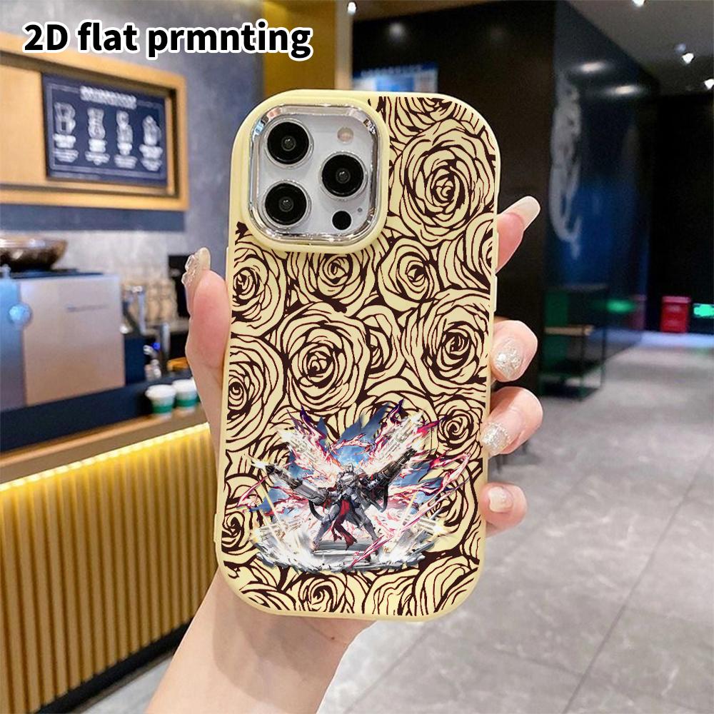 Phone case: 2D flat design suitable for iPhone 18 17 16 15 14 13 Pro protective case, couple style, twin gun flames, Christmas and Halloween gifts
