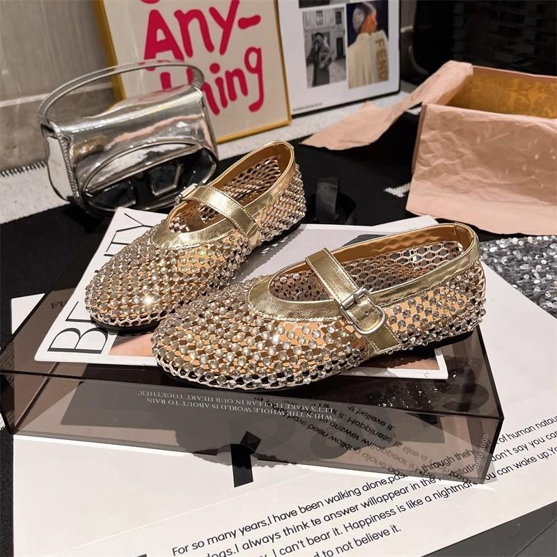 Sandals Mesh Breathable Fashion Versatile Sandals Women New Flat Soft Soled Mary Jane Shoes for Women Sandalias De Mujer