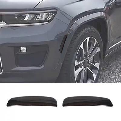 Smoked Black Front Wheel Eyebrow Light Cover Trim for Jeep Grand Cherokee 2024+