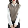 Women's Knitted Vest for Outer Wear Loose Slimming Cardigan Gilet Knitted Top for Ladies