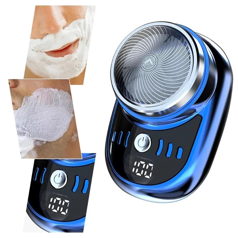Hot Sale Mini Portable Electric Shaver Car Pocket Size Beard Shaver Wet & Dry Mens Face Razor Mini Hair Trimmer for Men Travel