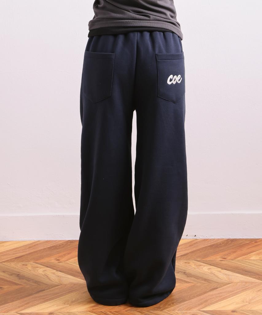 Ebeulisi Pintuck Patchwork Sweatpants (Navy)