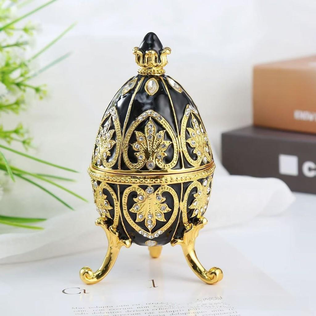 Russian Pelican Faberge Egg Box Ornaments With Rhinestone Decor For Gift Daily