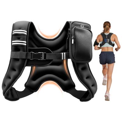 VEVOR Weighted Vest, 3.7 Kg Body Weight Vest for Men Women, with Reflective Stripe, Adjustable Buckle, Workout Equipment for Strength Training