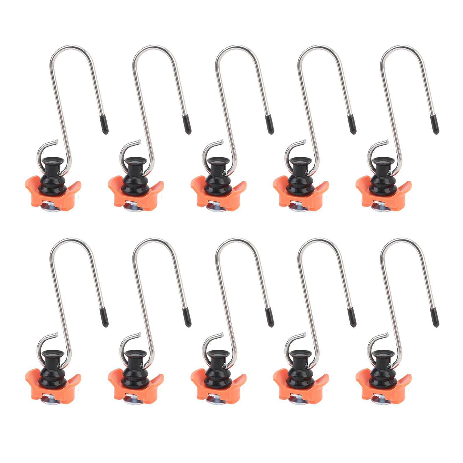 

10PCS Single Stud Fitting L Track Tie Down Anchor with Hook for Van Pickup Trucks Trailers Breaking Load 110lbs помаранчевий
