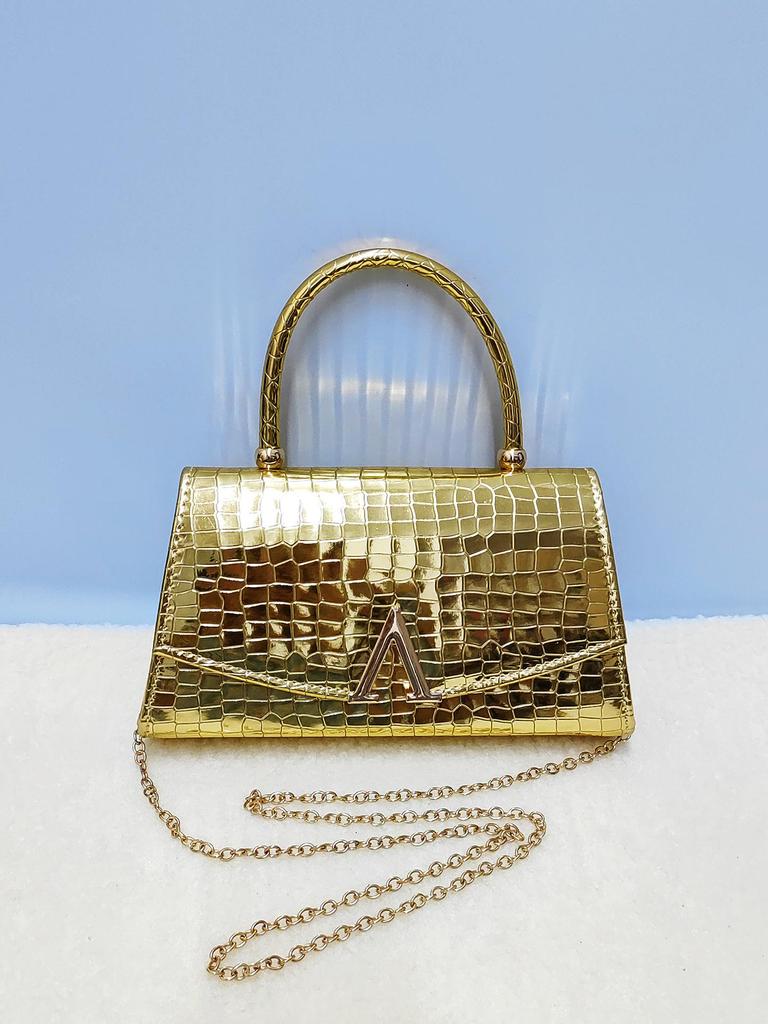 Trendy Crocodile-Pattern Leather Handbag - Versatile Shoulder, Evening & Crossbody Bag