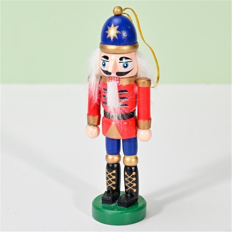 Pack Of 3 Multicolors Nutcrackers Shaped Figurines Stylish Pendants Festives Christmas Tree Hanging Charm Jewelry