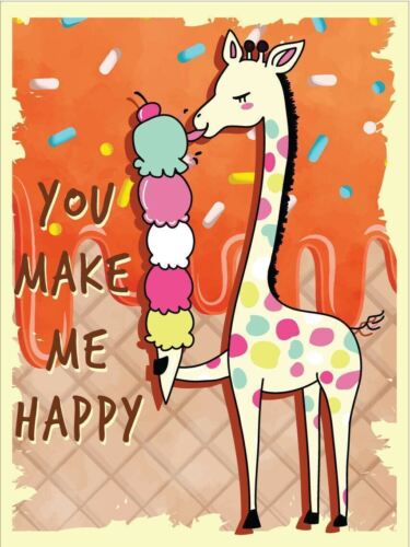 You Make Me Happy Metal Wall Plaque Retro Art Vintage Style tin signAluminum 20x30cm（7.8x11.8inch）