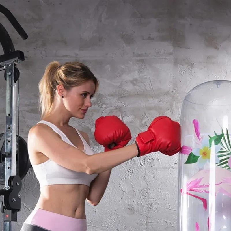 MMA-Boxhandschuhe aus strapazierfähigem PU-Leder, verlängerte Ausführung, Kickbox- und MMA-Trainingshandschuhe für professionelle Fitness-Workouts