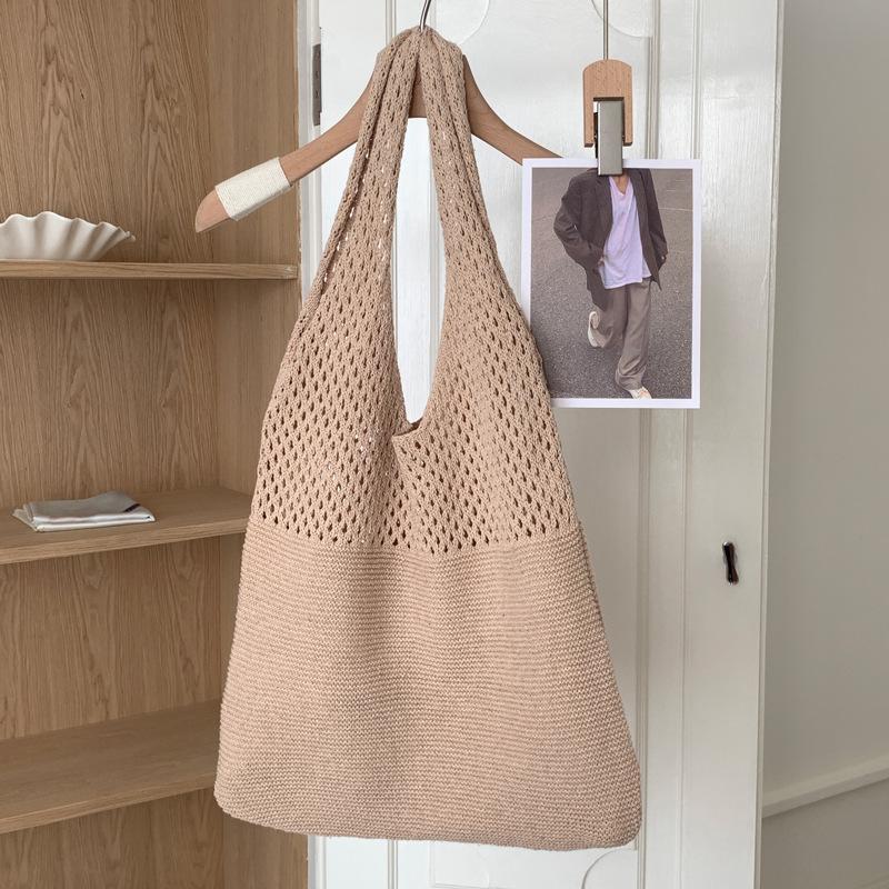 Sacs à main tricotés de créateur Totes grande capacité Femmes Pack Sac de plage d'été Grands sacs à main Sacs à bandoulière tissés creux décontractés