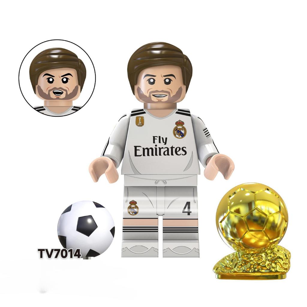 TV6502 World Football Stars Building Blocks Minifigures Set Soccer Players Assemble Bricks Action Figures Model Toys Birthday Gift