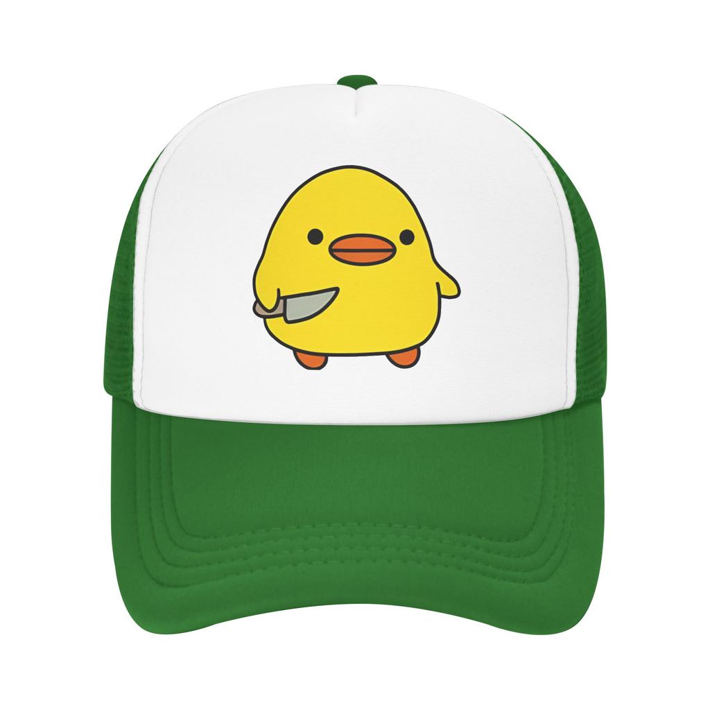 Ente mit Messer Kawaii Mesh Baseballkappe Unisex Damen Mode Truckerhut Hut Verstellbar Polyester Dad Hat Neue Trucker Caps