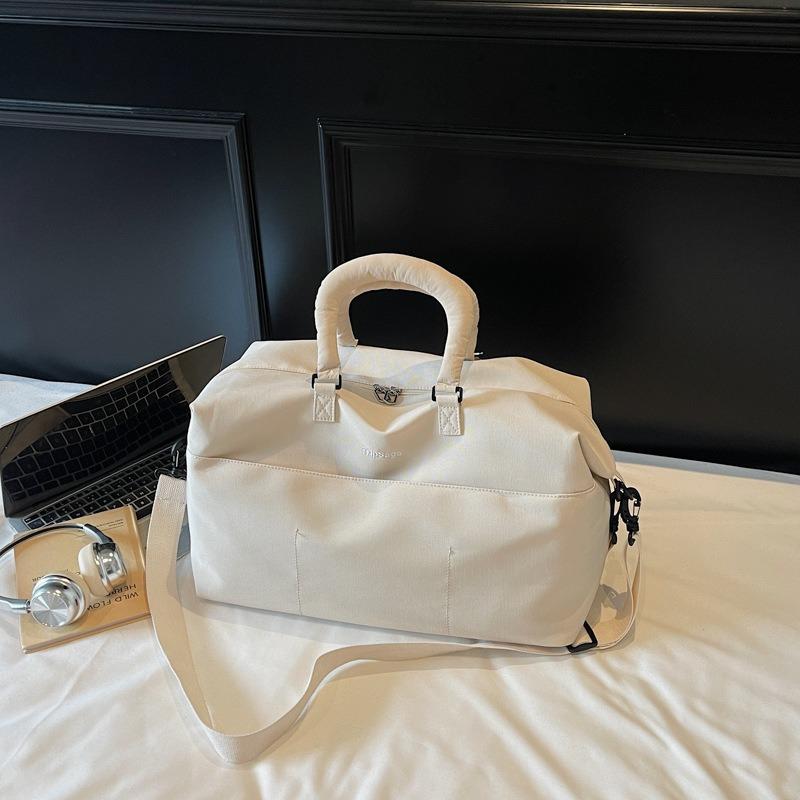 Fashion Luggage Shoulder Bag Women's Wet and Dry Separation Messenger Bag Simple Wear-resistant Nylon Water-proof Travel Bag