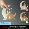 Ramadan Eid Mubarak Ornaments Multi-Purpose 2D Acrylic Desktop Ornament Moon Light Tabletop Decorations for Muslim Festival