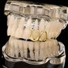 1/2pcs Rhinestone Hollow Heart Tooth Grillz Hip Hop Dental Grills Wearable Tooth Jewelry  Daily