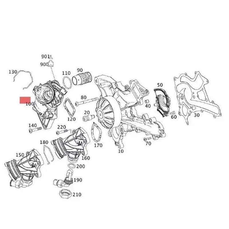 Coolant Thermostat Housing Assembly Replacement 2762000315 A2762000315 for X218 C218 A207 W166 R231 W222 W222 W205 W213