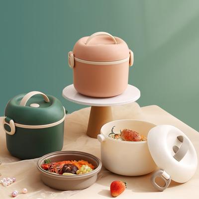 1320ML Lancheira Alça Portátil Microondas Segura Dupla Camada de Qualidade Alimentar PP Estudantes Escolares Bento