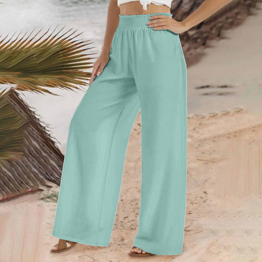 Women's Fashion Plus Size Women's Elastic Waist Casual Pants Sweatpants