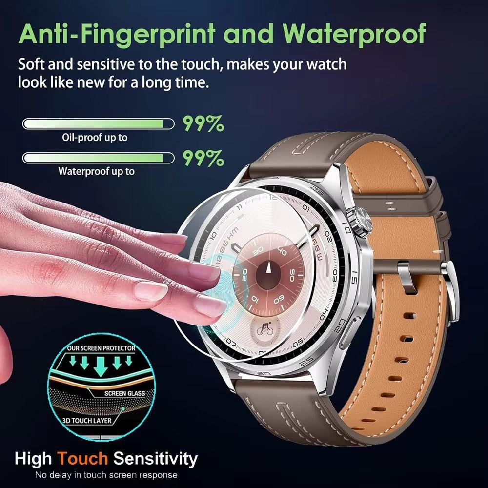 3Pcs Easy Install Kit Tempered Glass Films for Huawei Watch GT 6/6 Pro Smart Watch Accessories