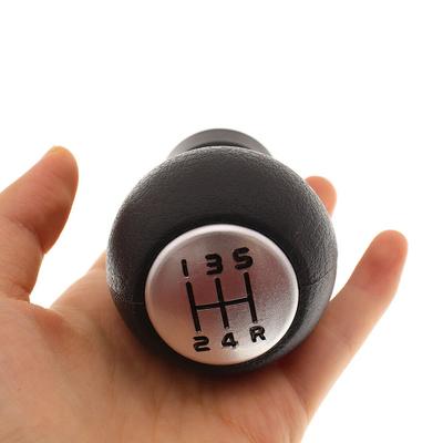 5 Speed Gear Shift Knob Plastic Auto Replacement Parts Black & Silver Gear Shift Knob 5 Speed Auto Replacement Parts