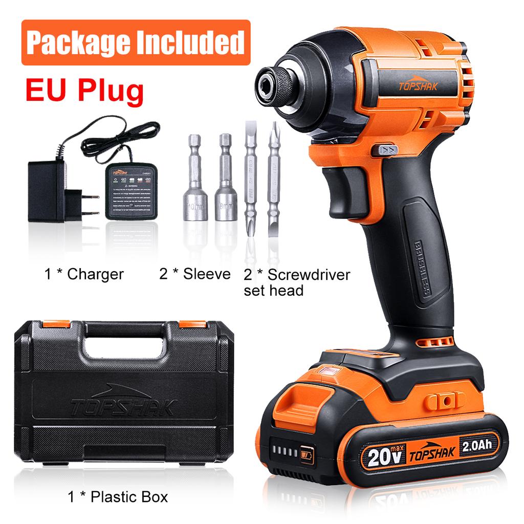 Buy TOPSHAK TSESD4 20V Electric Screwdriver Brushless Cordless Impact