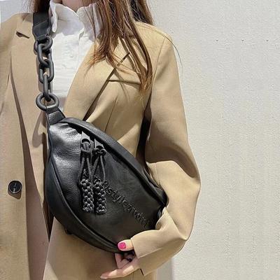 Design Women Chest Bag Leather Ladies Shoulder Bags for Ladies New Belt Bag Female Waist Pack Funny Packs Phone Walle